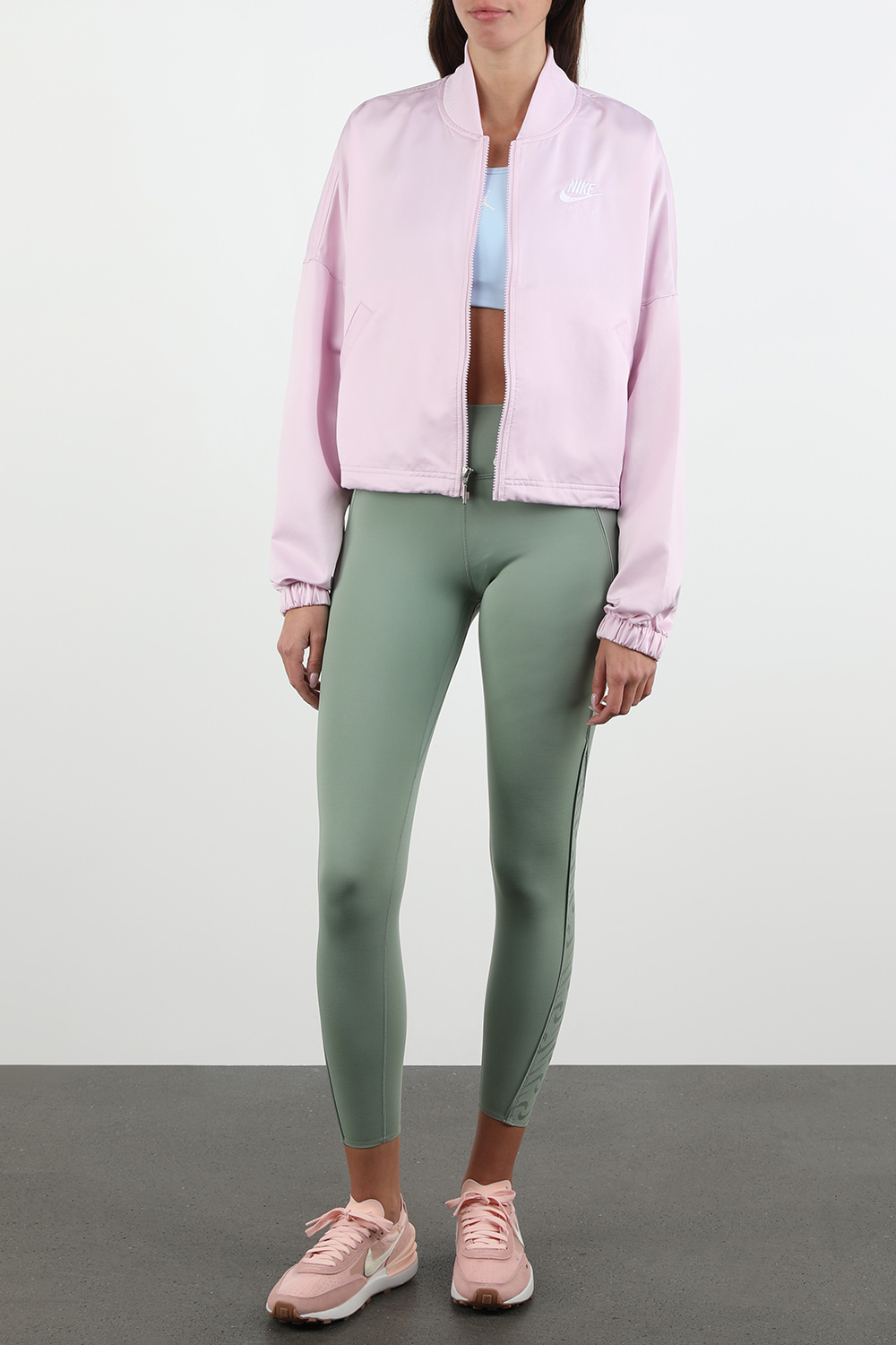 מכנסי טייץ דריי-פיט וואן לוקס בגוון ירוק מעושן